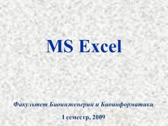 MS Excel