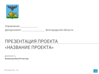 Презентация проектаНазвание проекта