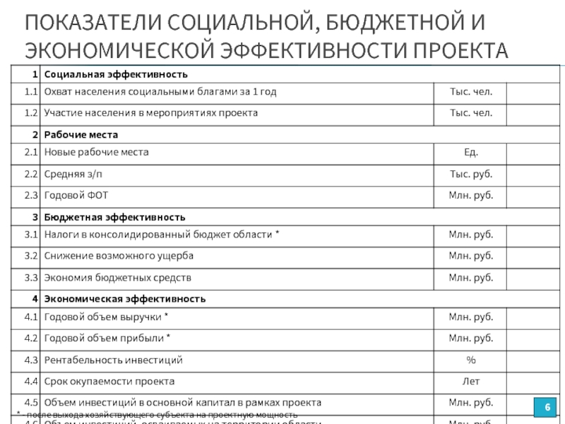 Социально экономическая эффективность проектов