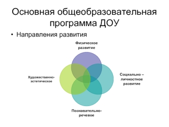 Основная общеобразовательная  программа ДОУ