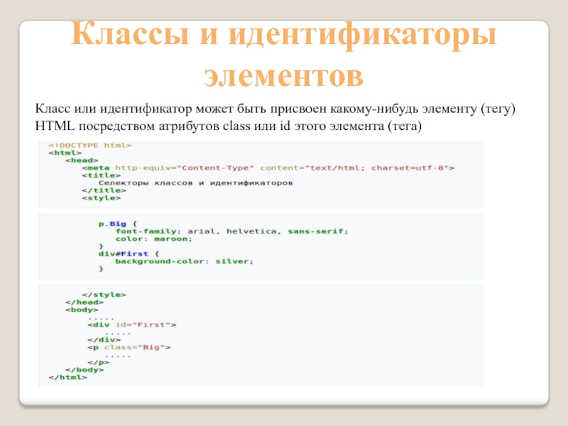 Атрибут class в html