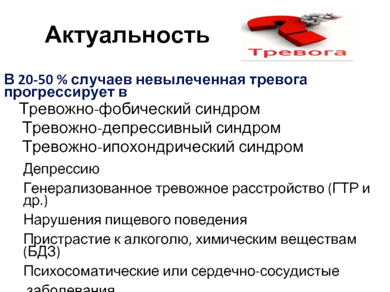 Тревожный синдром мкб