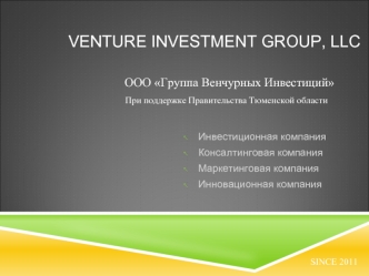 Venture investment group, LLC