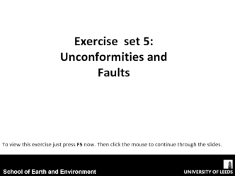 Unconformities and Faults