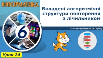 Вкладені алгоритмічні структури повторення з лічильником. Вкладені цикли з лічильником