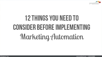 12 Things To Consider Before Implementing Marketing Automation