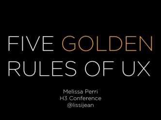 5 Golden Rules of UX