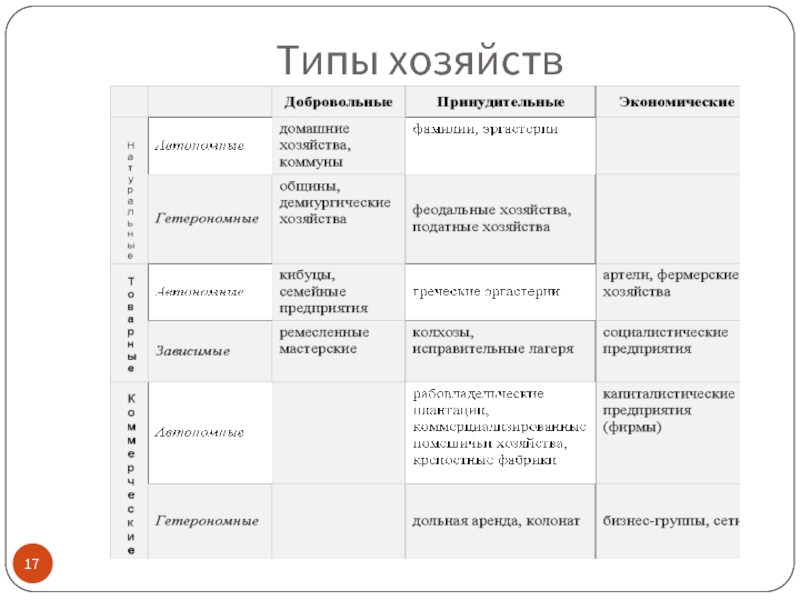 Виды хозяйств деятельности. Типы хозяйства. Схема типов хозяйства. Типы хозяйства таблица. Типы хозяйства и их характеристика.