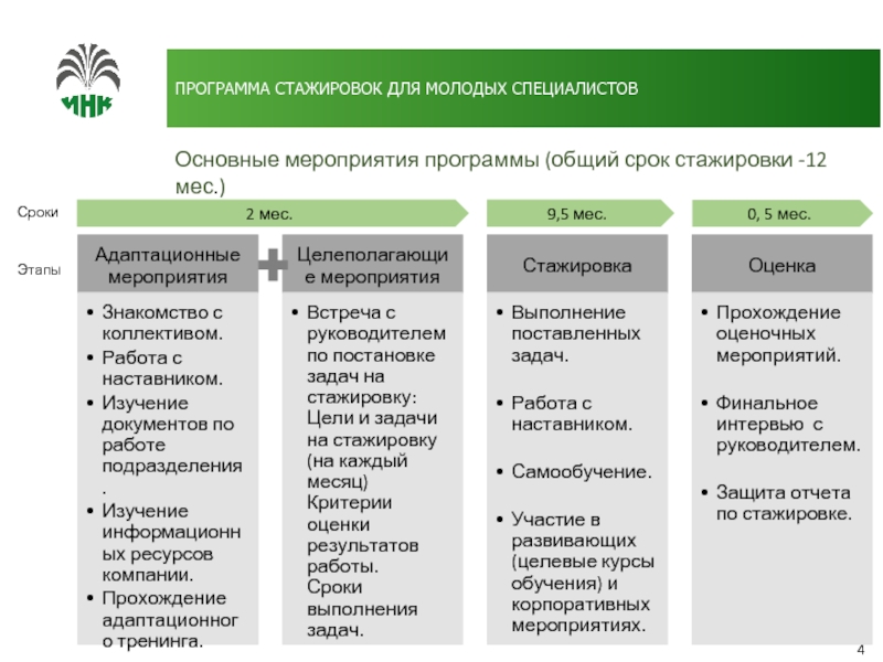 План стажировки продавца образец