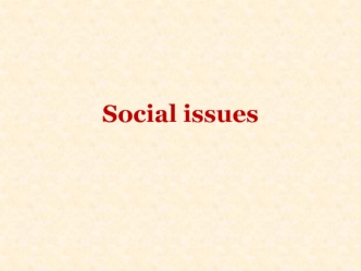 Social Issues