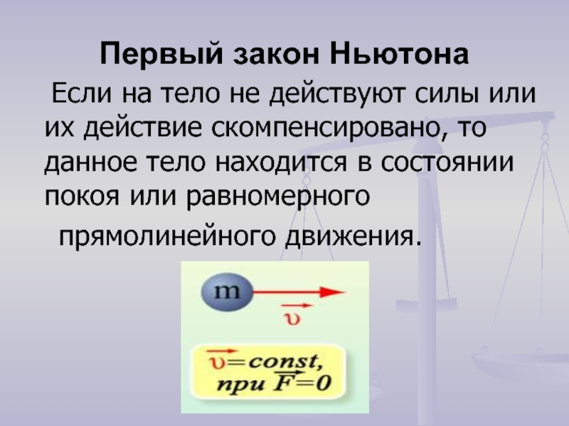 Действия силы на тело. Закон Ньютона 1 закон если на тело не действуют силы или силы. 1 Закон Ньютона равнодействующая сила. Закон силы Ньютона. Первый закон Ньютона рисунок.