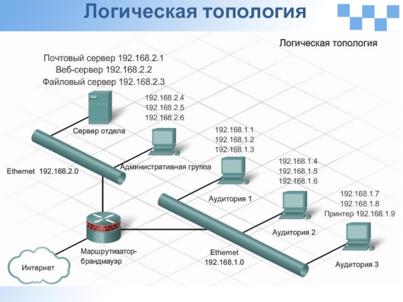 Схема логической топологии сети