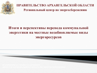 Итоги и перспективы перевода коммунальной энергетики на местные возобновляемые виды энергоресурсов