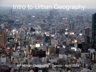 Intro to Urban Geography