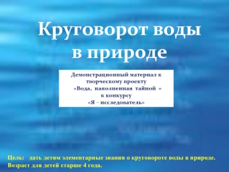 Круговорот воды
в природе