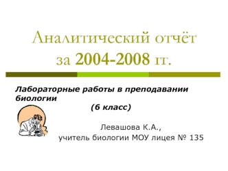 Аналитический отчётза 2004-2008 гг.