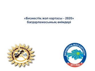 Бизнестіѕ жол картасы - 2020. Бағдарламасының өнімдері