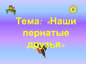 Наши пернатые друзья