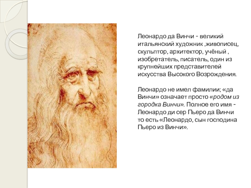 Реферат: Леонардо да Винчи как величайший живописец