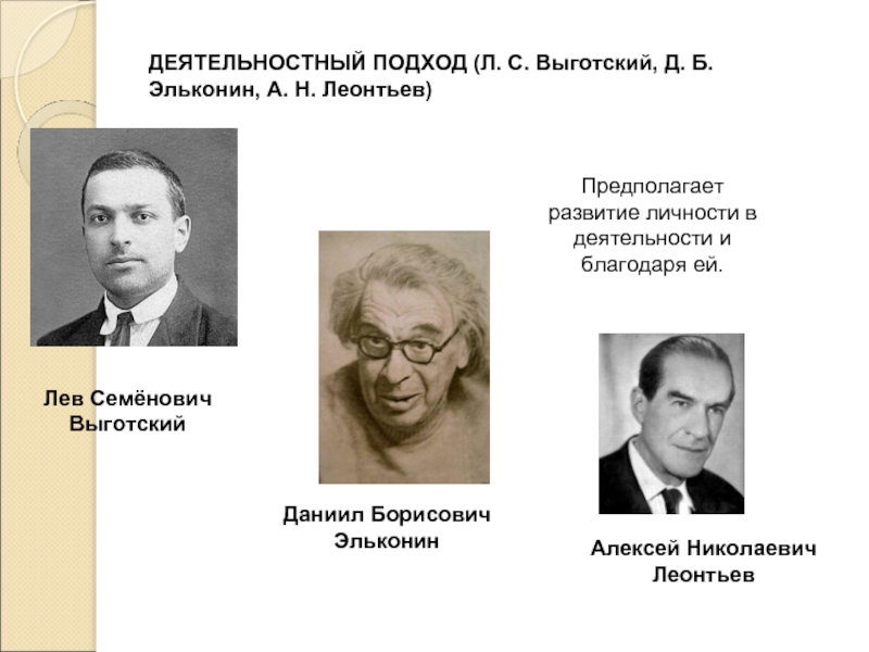 Деятельностная теория выготского. Л С Выготский Эльконин. Ученые Выготский Элькони.