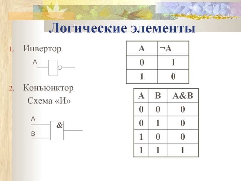 Логическое и схема