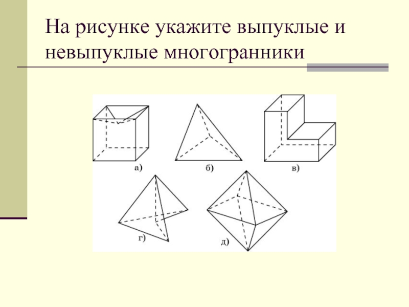 Выпуклые и невыпуклые многогранники презентация