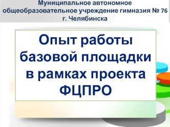 Опыт работы базовой площадки в рамках проекта ФЦПРО