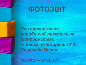 Фотозвіт про проходження виробничої практики на підприємствах Києва