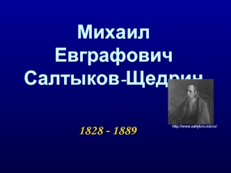 Михаил Евграфович Салтыков-Щедрин 1828 - 1889