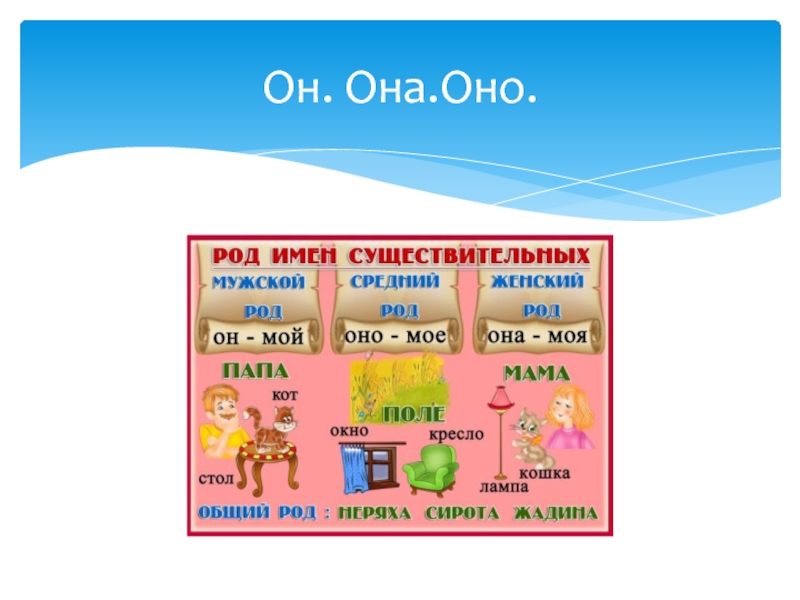Картинки род имен существительных
