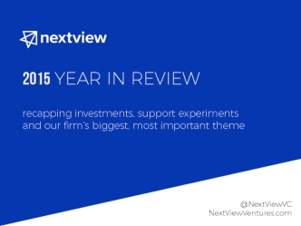 NextView 2015 Year in Review