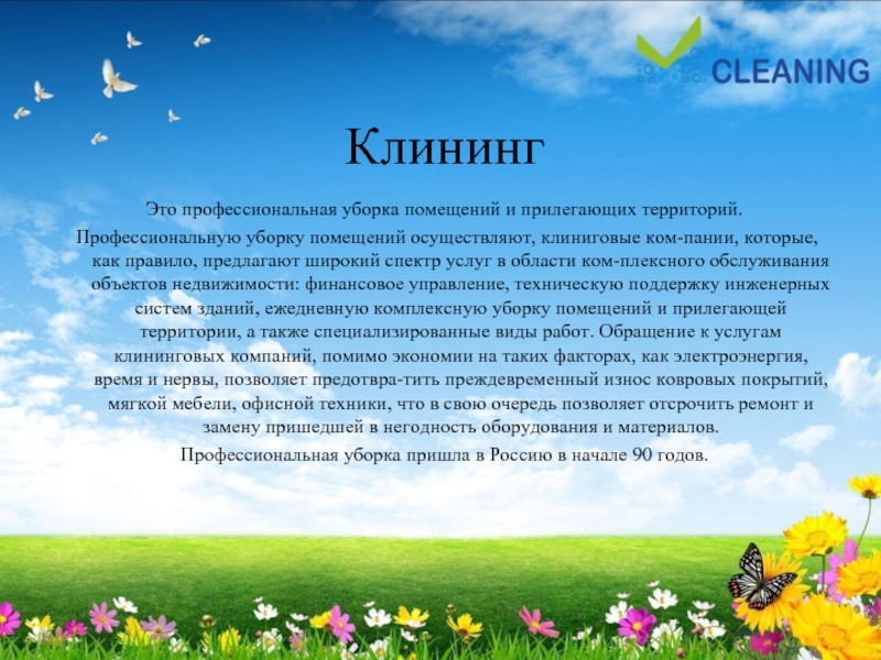 Презентация клининг компании