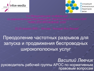 Преодоление частотных разрывов для запуска и продвижения беспроводных широкополосных услуг