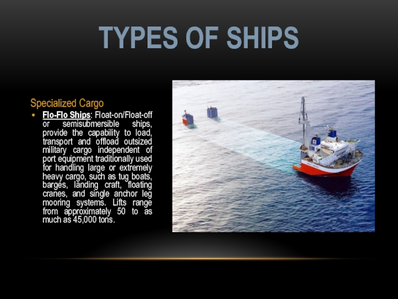 Ships dimensions and types of ships