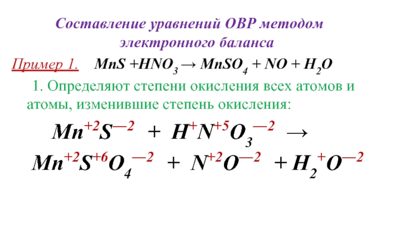 Zn hno3 методом электронного баланса