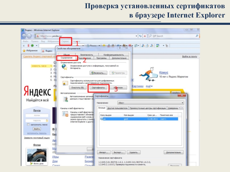 Узнать установлен. Сертификаты в Internet Explorer. Просмотр сертификата Internet Explorer. Сертификаты в браузере. Установка сертификата в браузер.