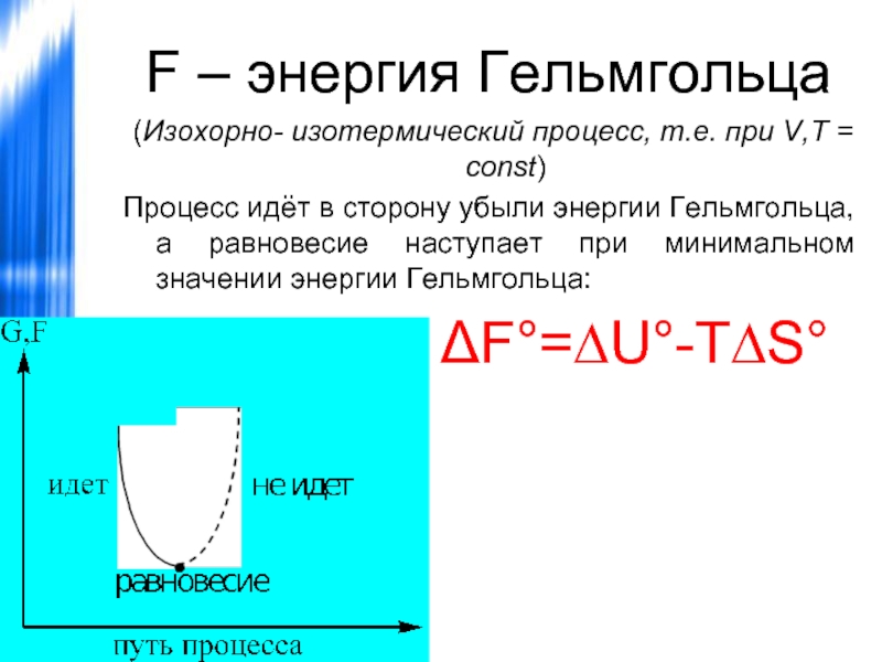 Изотермический процесс энергия. Энергия Гельмгольца. При изохорно-изотермических процессах теплота:. Элементы равновесной термодинамики. Энергия Гельмгольца график.