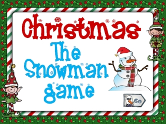 Christmas. The Snowman Game