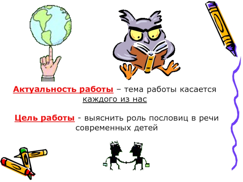 Тема работы. Роль пословиц в нашей речи. Поговорки с направлением. Пословицы о роли имиджа. Рабочий лист зачем человеку знания.