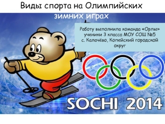 Виды спорта на Олимпийских зимних играх