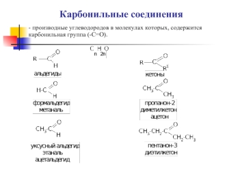 Карбоновые кислоты, альдегиды