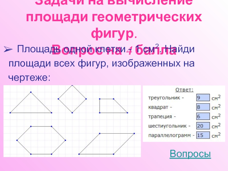 Вычисление площади геометрической фигуры. Площади геометрических фигур. Площадь геометрических фигур 3 класс. Найдите площадь геометрической фигуры. Какие фигуры изображены на чертеже на какие.