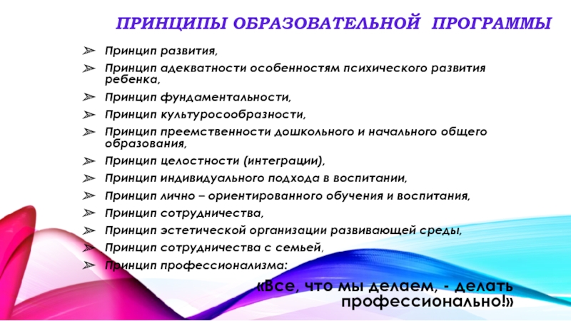 Принципы развития образования. Принципы программы. Принципы учебной программы. Принципы образовательной программы. Принципы разработки учебных программ.