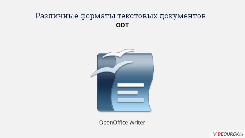 Текстовым форматом документа является. Сохранение документа в различных текстовых форматах. Сохранения документа в различных текстовой формах. OPENOFFICE writer *.ODT. Формат одт.