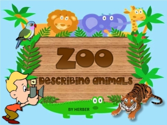 Zoo. Describing animals