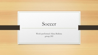 Soccer equipment