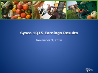 Sysco 1Q15 Earnings Results