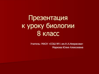 Презентация к уроку биологии8 класс