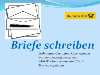 Briefe schreiben