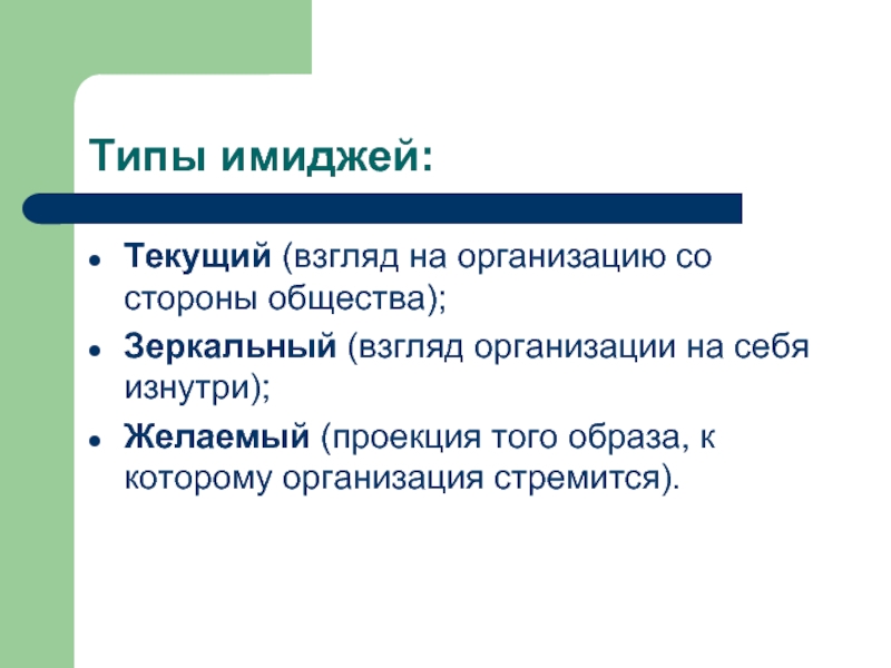 Виды имиджа. Текущий имидж. Типы имиджа Эволюция. Виды имиджа организации.